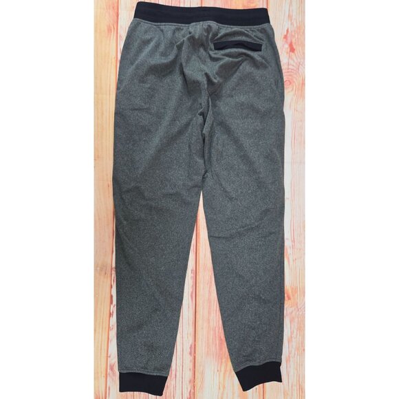 Under Armour Mens Tapered Joggers Medium Heather Gray Black Pockets Stretch Fit - Picture 2 of 7
